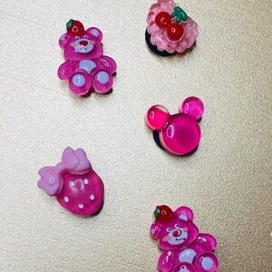 CROCS Pink Bear and Cherry Charms